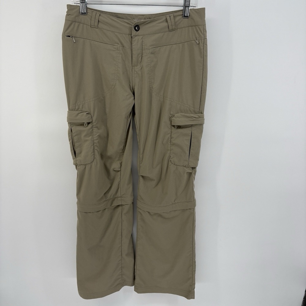 REI Co-Op Women 6P Convertible Cargo Pants Khaki Nylon Utilty Tech Stretch